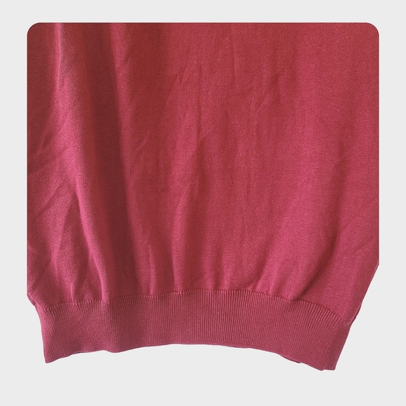 NWT LACOSTE Burgundy Bordeaux Crew Neck Cotton Sweater Elegant Iconic Style NEW - Picture 4 of 8